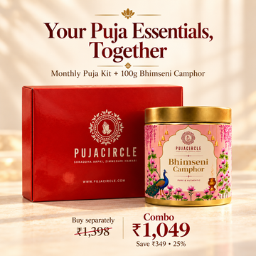 Monthly Puja Kit + 100g Bhimseni Camphor Combo