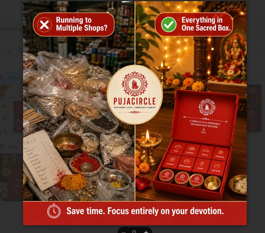 PUJA CIRCLE Satyanarayan Puja Kit with 29 Essential Items | Complete Puja Samagri Box for Satyanarayan Vrat Katha, Lakshmi Puja, Ganesh Puja & Griha Pravesh | Ready-to-Use | Premium Pack