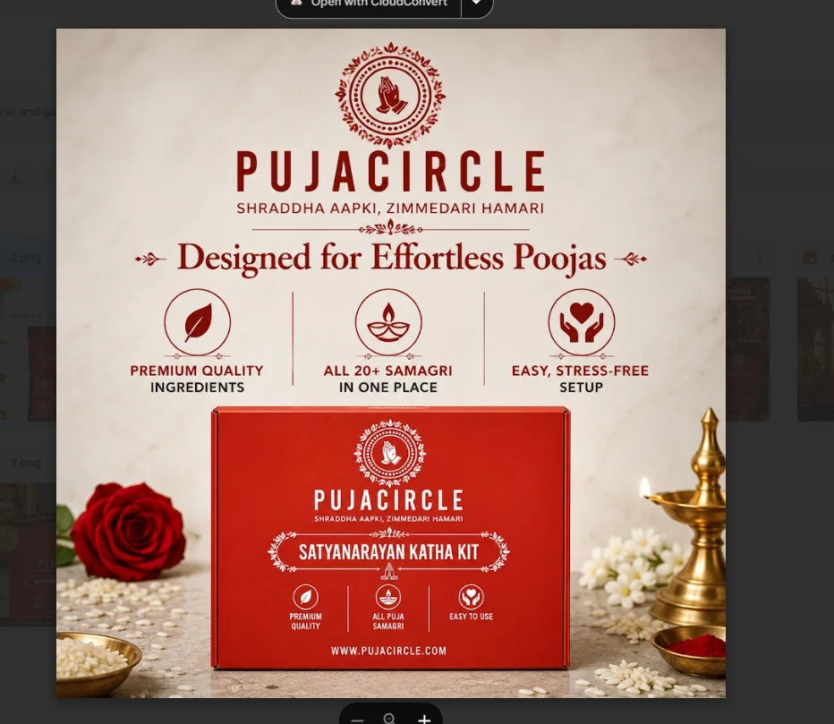 PUJA CIRCLE Satyanarayan Puja Kit with 29 Essential Items | Complete Puja Samagri Box for Satyanarayan Vrat Katha, Lakshmi Puja, Ganesh Puja & Griha Pravesh | Ready-to-Use | Premium Pack