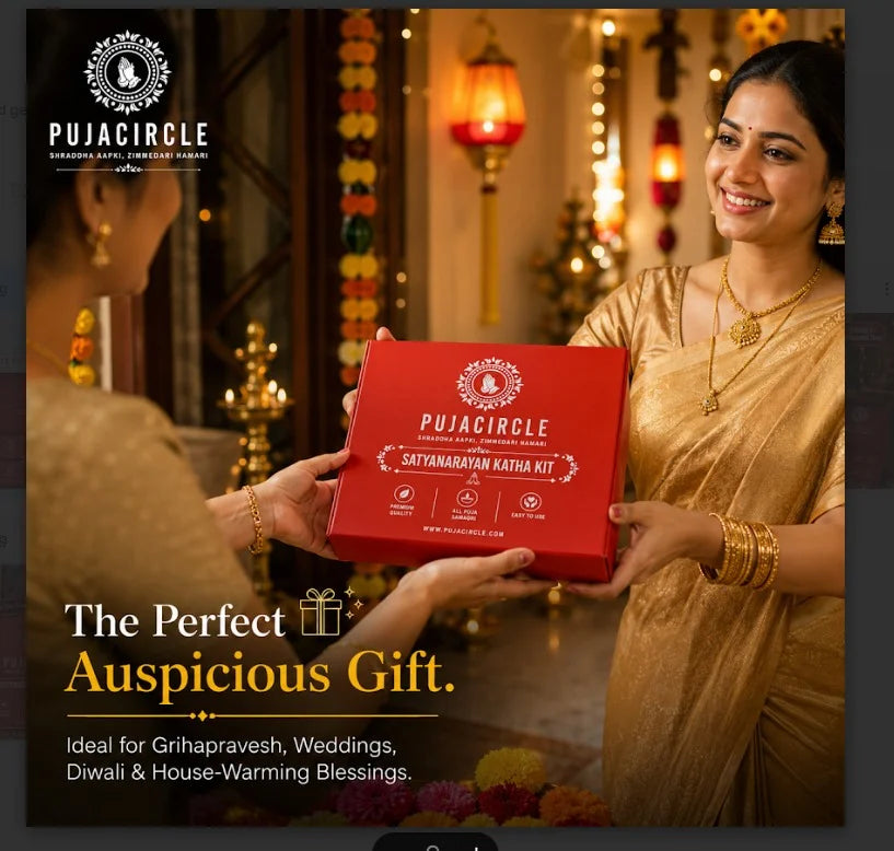 PUJA CIRCLE Satyanarayan Puja Kit with 29 Essential Items | Complete Puja Samagri Box for Satyanarayan Vrat Katha, Lakshmi Puja, Ganesh Puja & Griha Pravesh | Ready-to-Use | Premium Pack